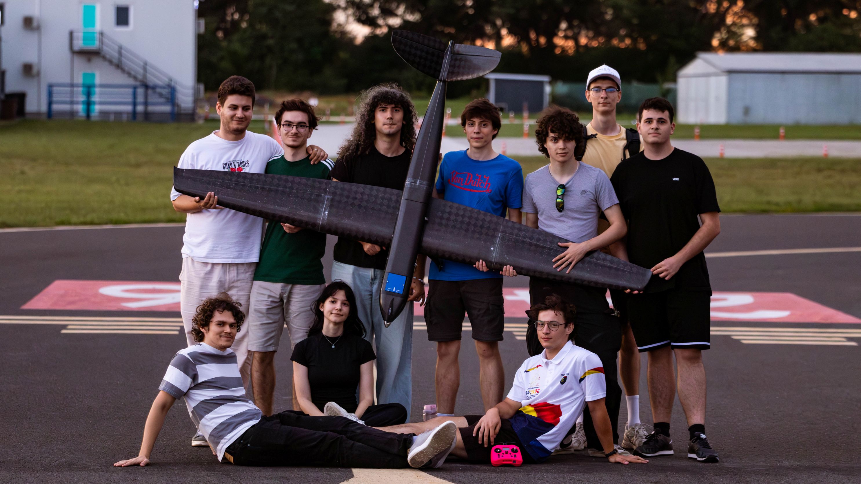 NOVA team group photo during V-SIX flight testing